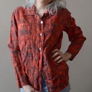Chicos Abstract Print Button up